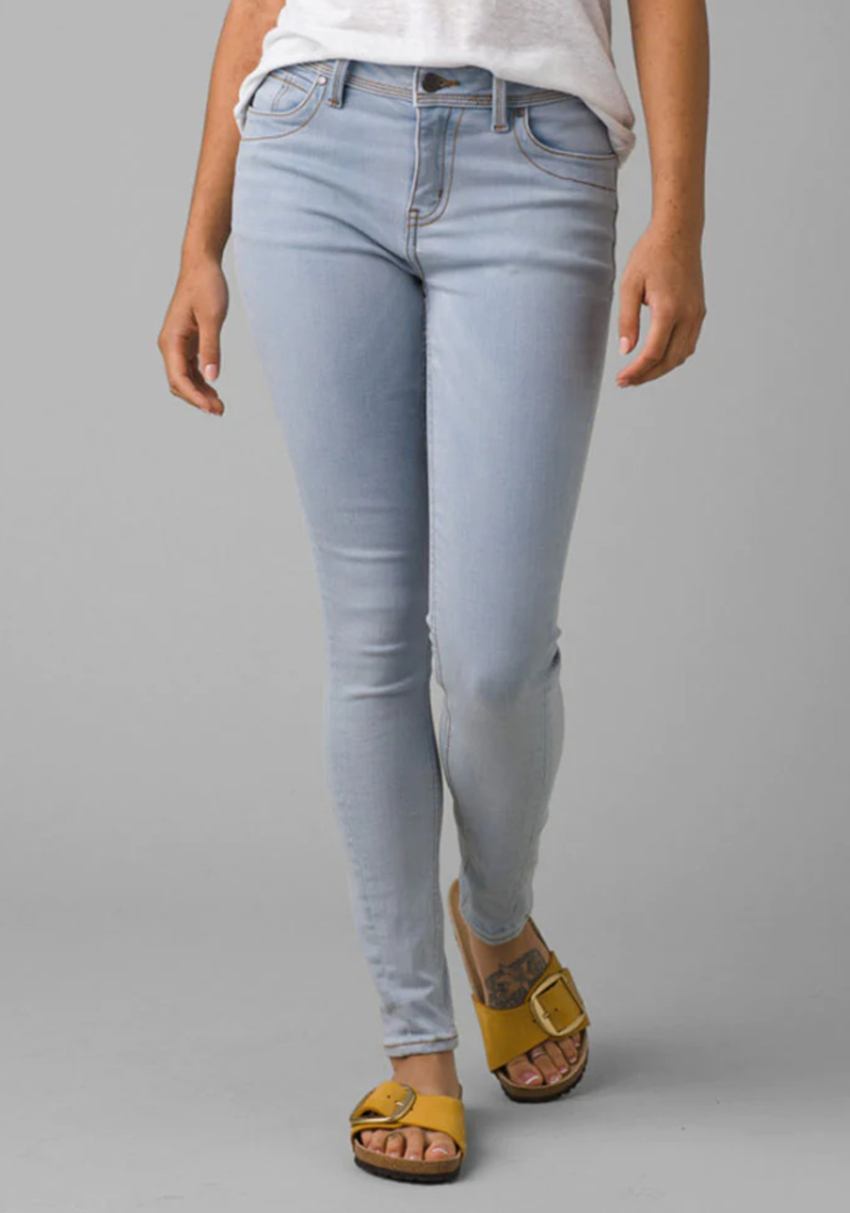 PRANA Women's Soma Skinny Jeans 28x29 US 6 Blue Light Wash High Rise Stretch NWT